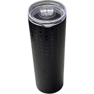 Modern Expressions Black Dot Travel Tumbler with Lid NWT